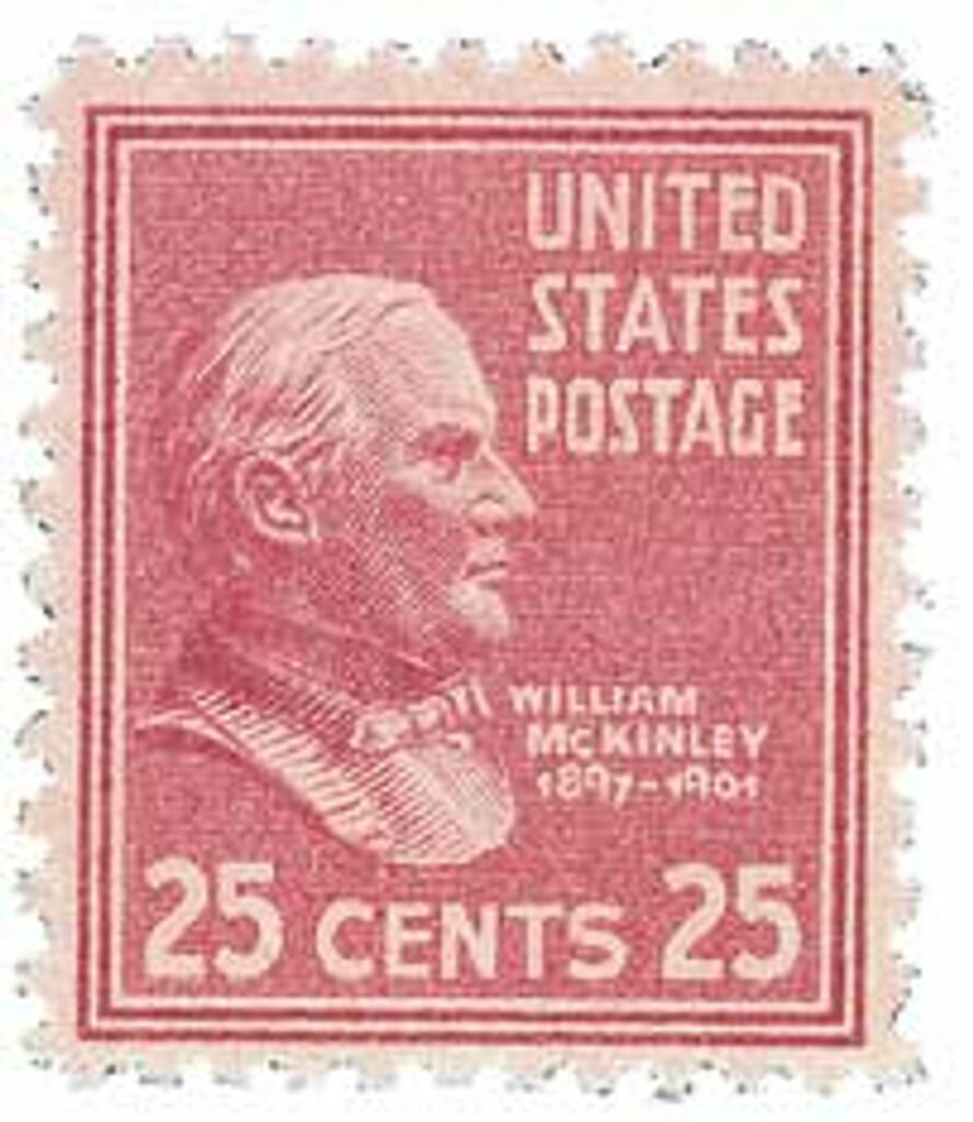 1938 25¢ McKinley, dark rose