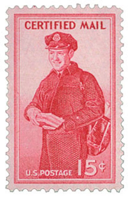 FA1 - 1955 15c Certified Mail