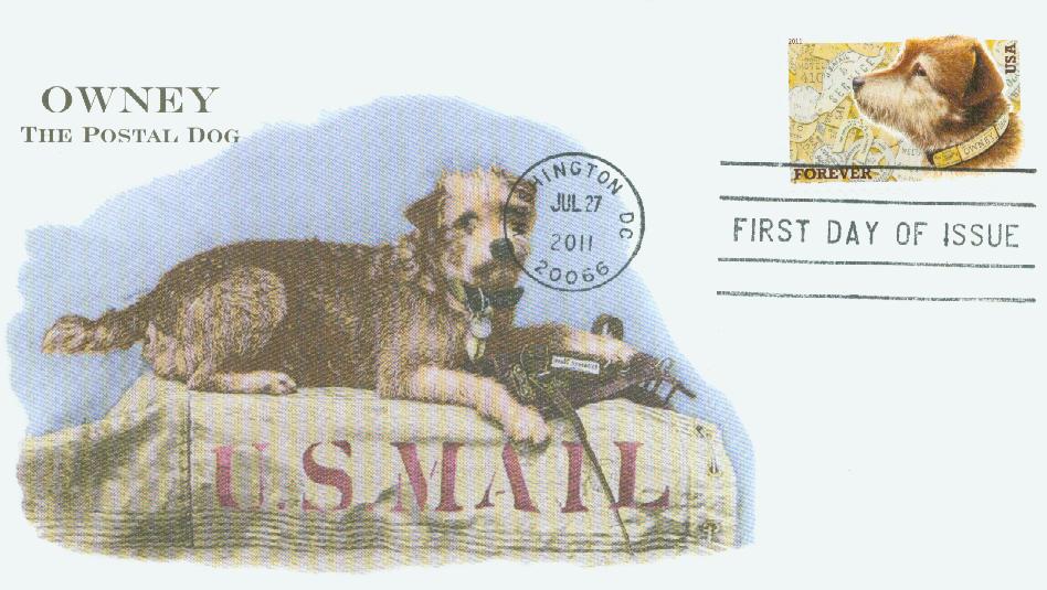 2011 44¢ Owney the Postal Dog Fleetwood First Day Cover
