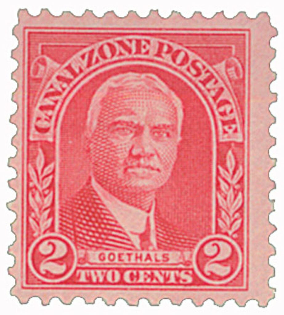 1928 2¢ Canal Zone - Washington, Goethals, flat plate printing, unwatermarked