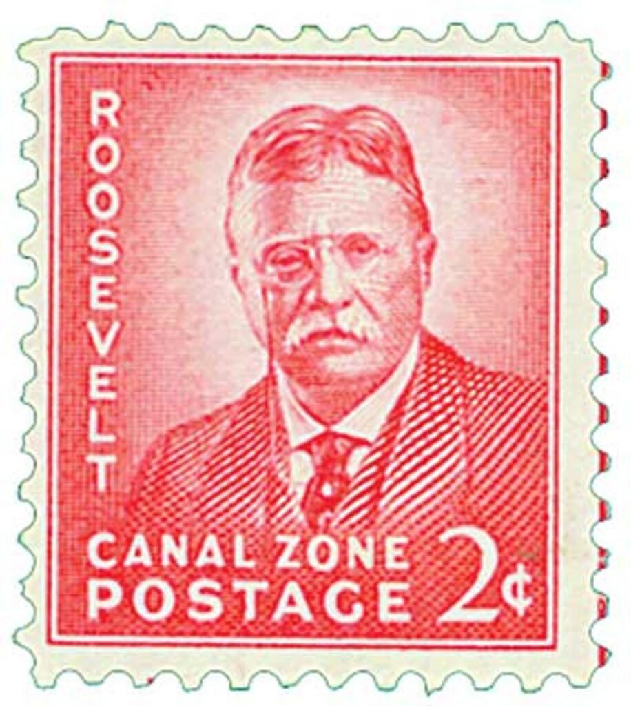 # CZ138 - 1946-49 2c Canal Zone - Roosevelt, unwatermarked, light rose carmine