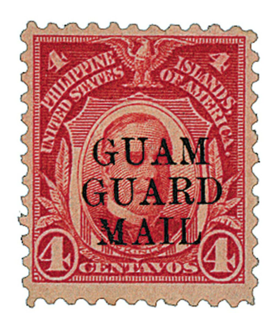 GM6 - 1930 4c Guam Guard Mail - carmine