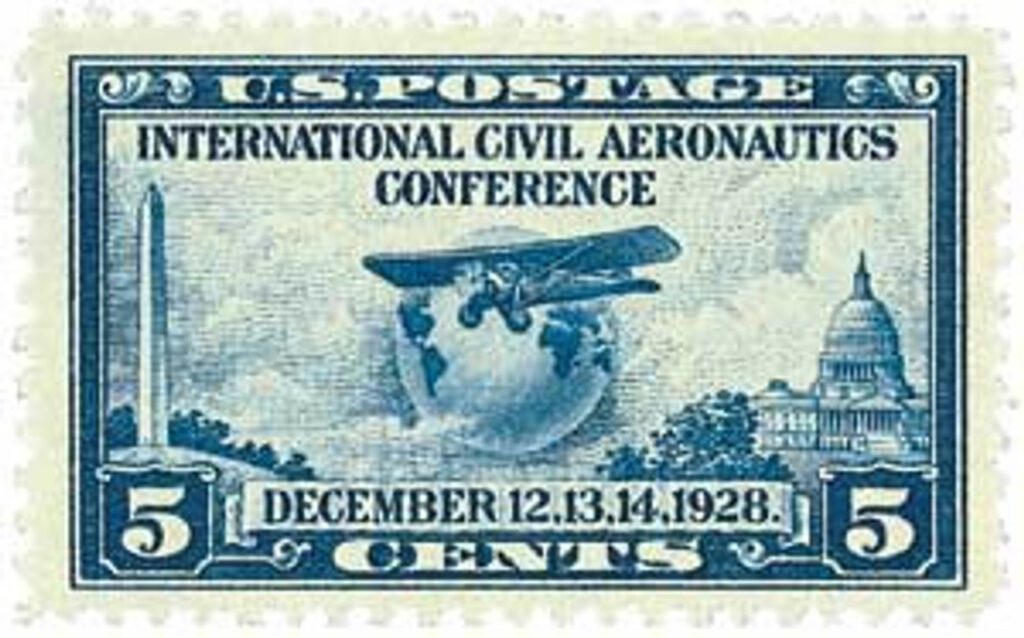 650 - 1928 5c Globe and Airplane