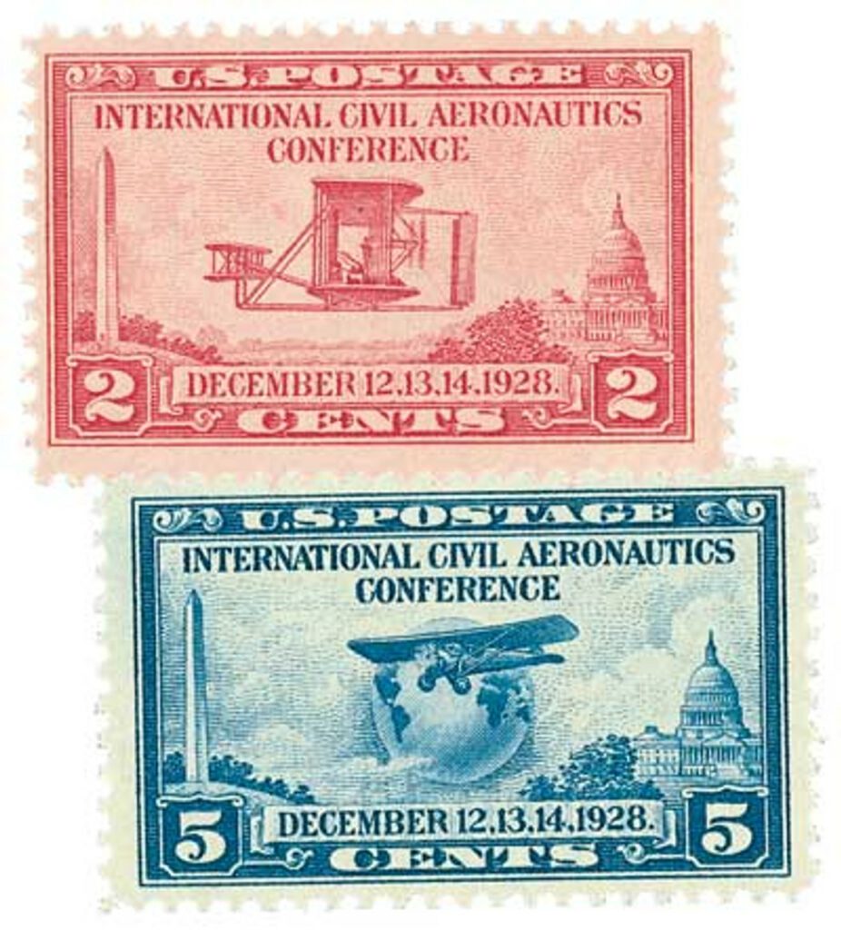 649-50 - 1928 International Civil Aeronautics Conference - set of 2