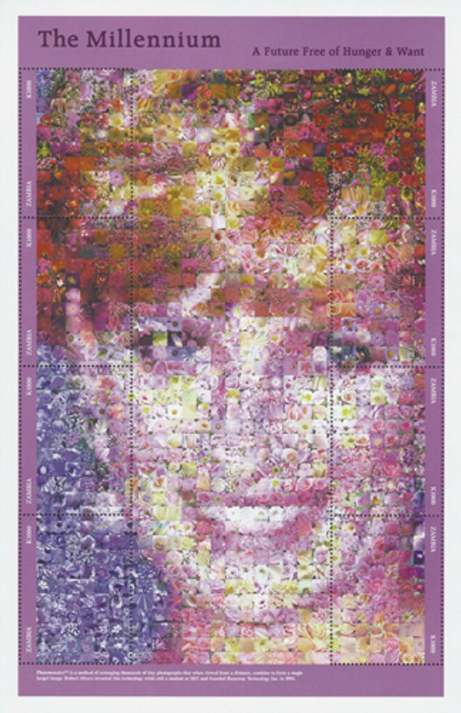 Diana, Faces of the Millennium, Mint Sheet of 8 Stamps, Zambia