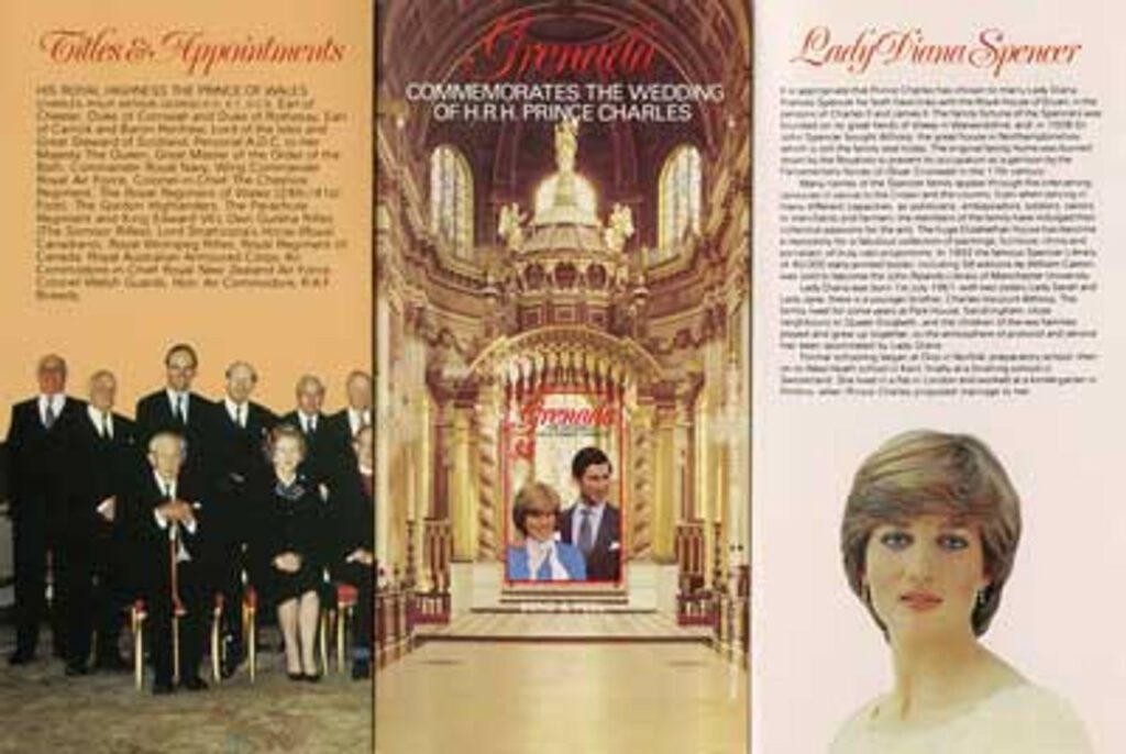 M10734 - 1981 Grenada #1055 Diana Wedding Bklt.