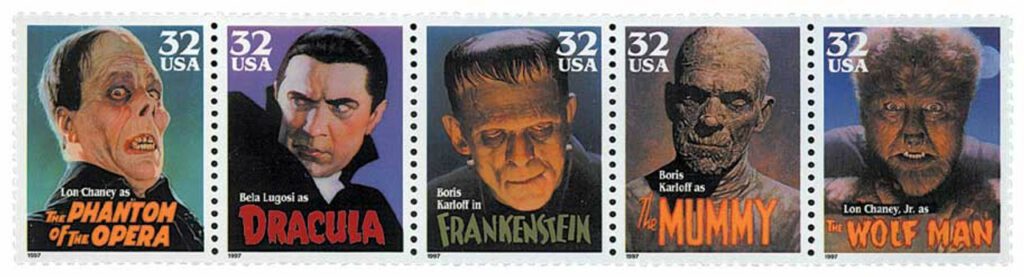 3168-72 - 1997 32c Classic Movie Monsters