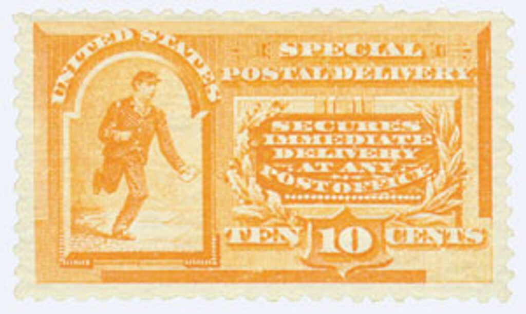 E3 - 1893 10c Columbian Exposition - Messenger Running, Orange
