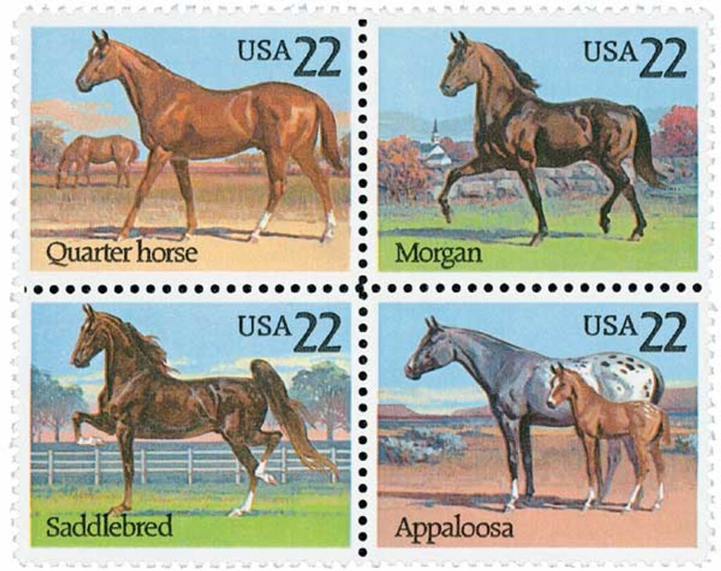 2155-58 - 1985 22c Horses